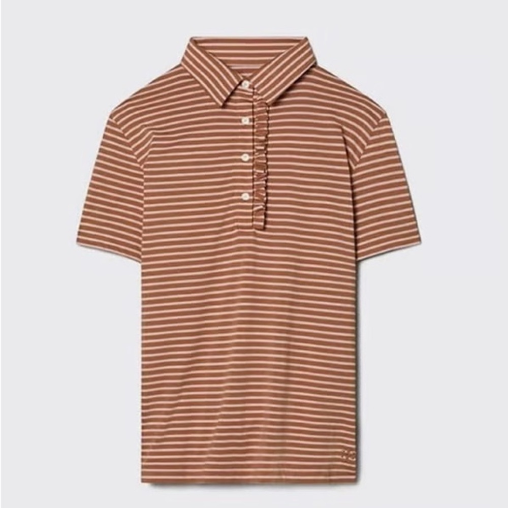 Tory Sport Striped Short Sleeve Polo